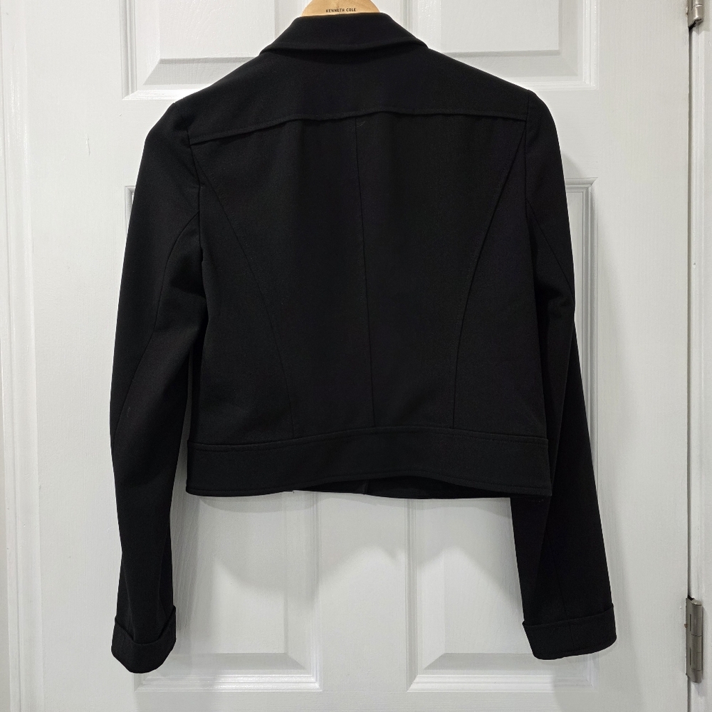 INC International Concepts Black 2-Piece Cropped Jacket & Skirt Suit Size 2 - Picture 8 of 16